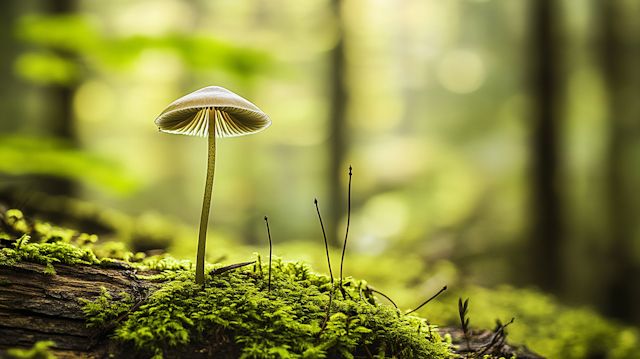 Mushroom on Moss