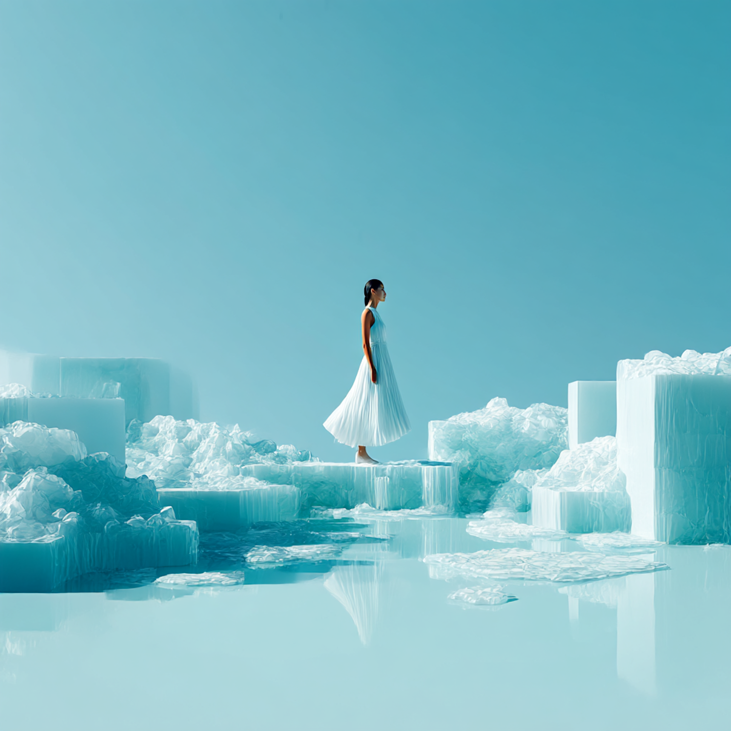 Ethereal Icy Landscape