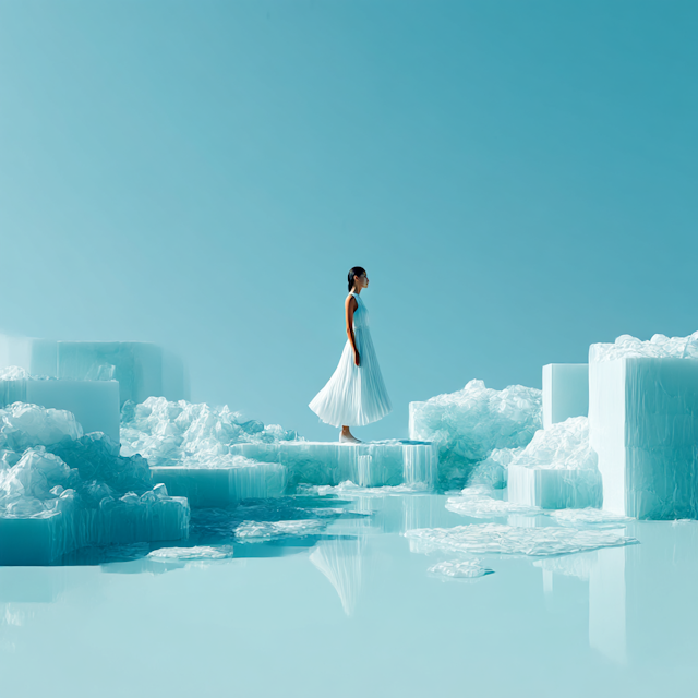 Ethereal Icy Landscape