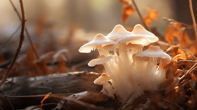 Mushrooms on Forest Floor