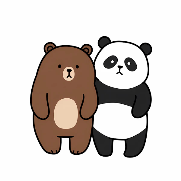 Cartoon Bears Duo