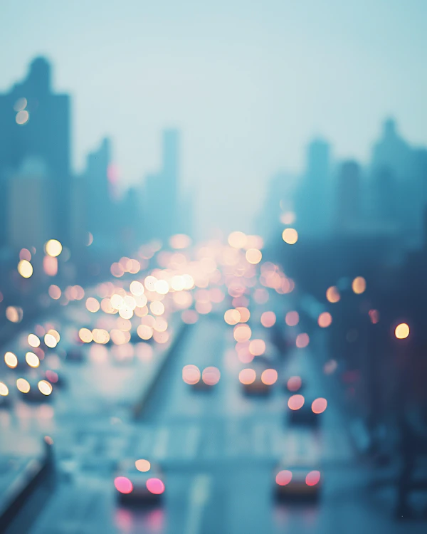 Blurred Cityscape Lights