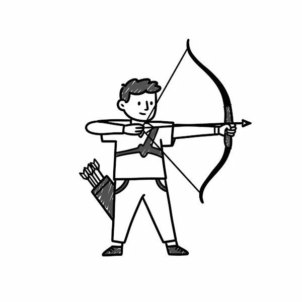 Stylized Archer Drawing