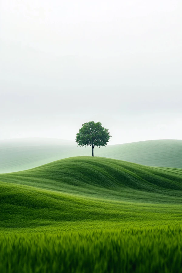 Lone Tree on Green Hill
