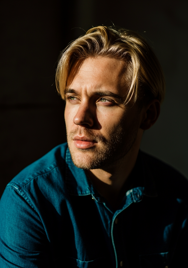 Contemplative Young Man Portrait