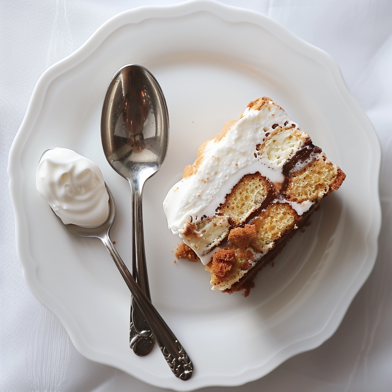 Elegant Cream-Covered Cake