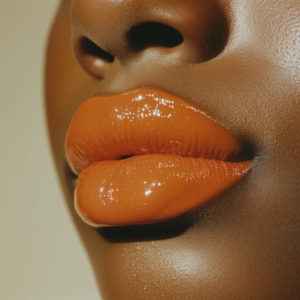 Glossy Orange Lips