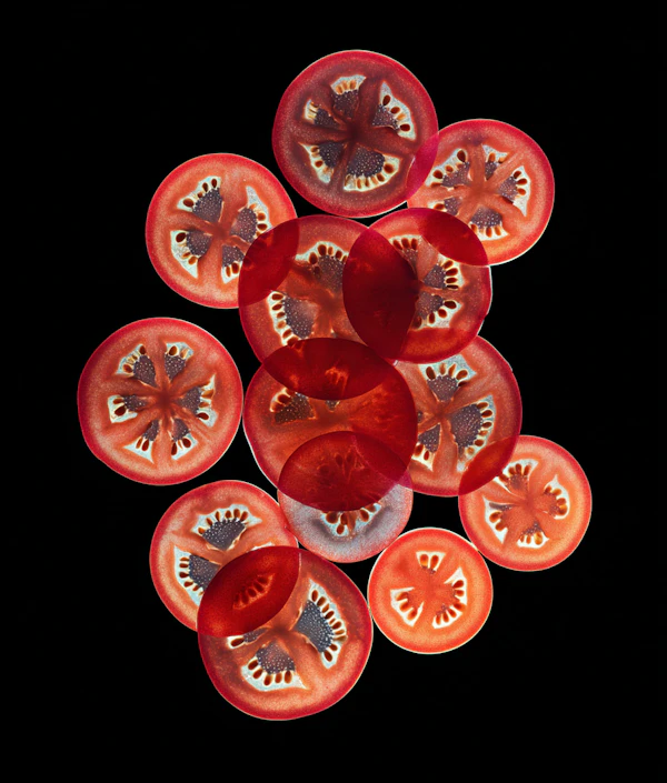 Artistic Tomato Slices