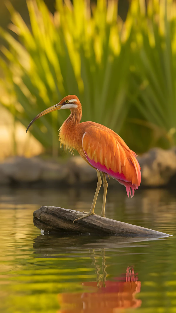 Elegant Bird Reflection