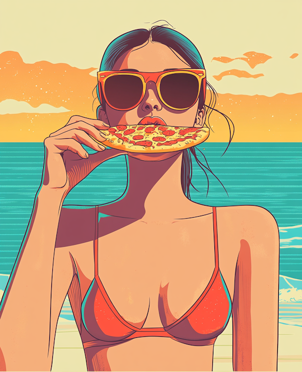 Stylized Beach Day Illustration