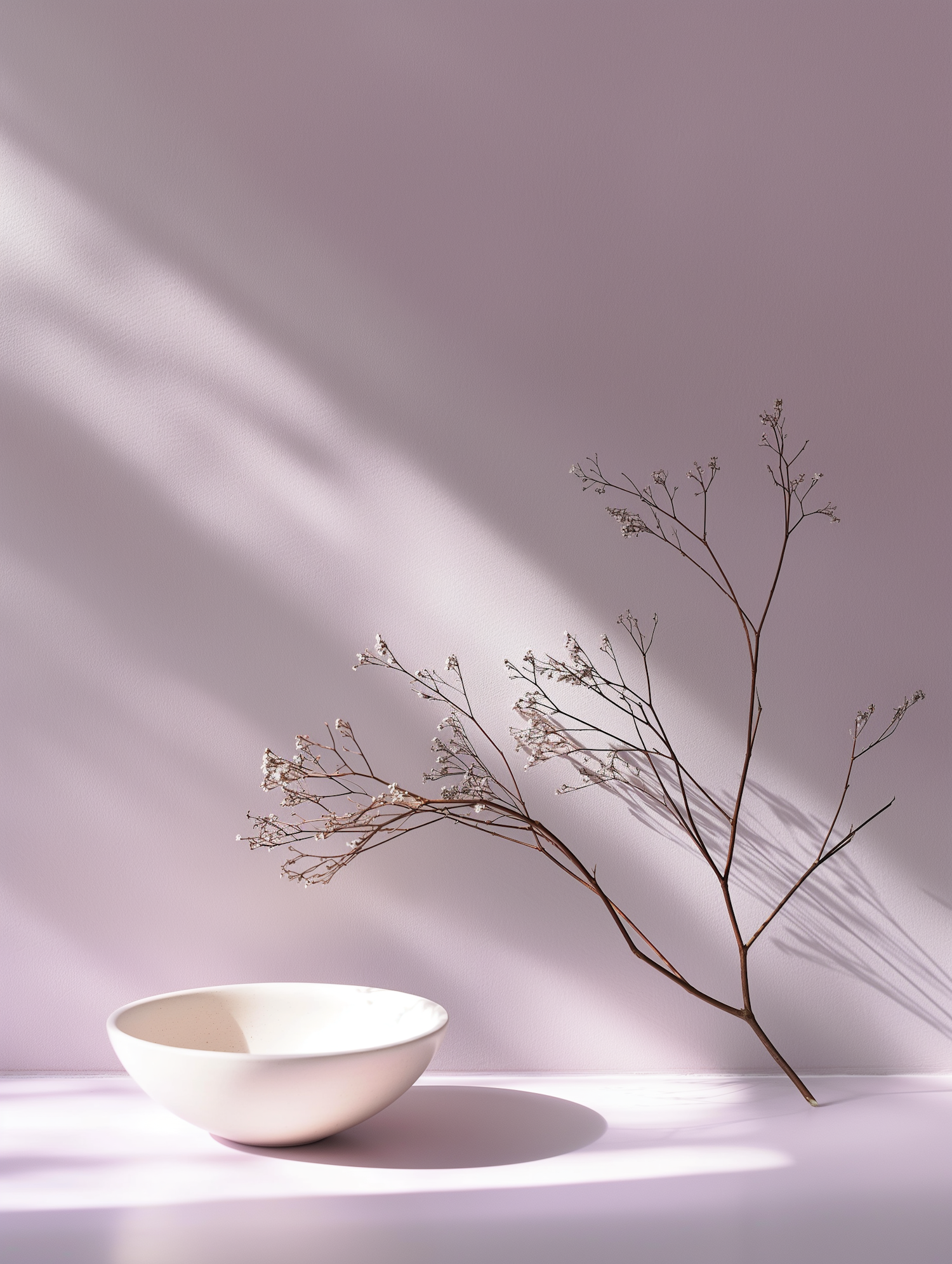 Minimalist Composition with Dried Flowers