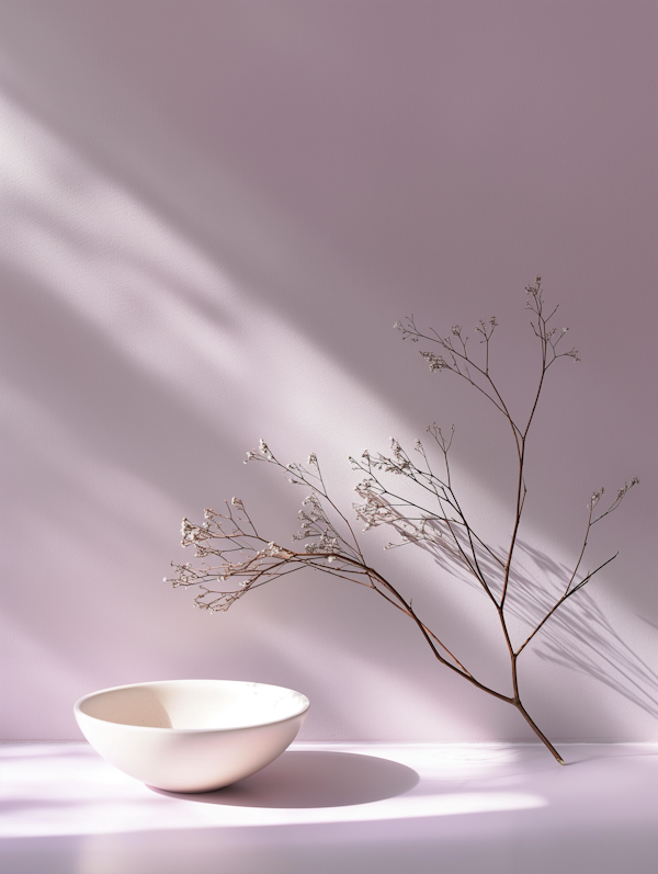 Minimalist Composition with Dried Flowers