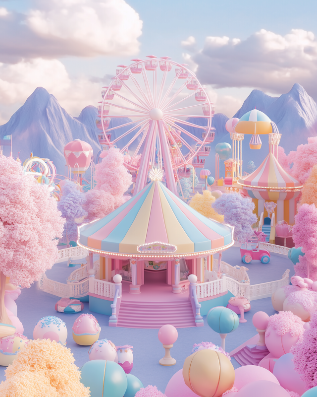 Pastel Amusement Park