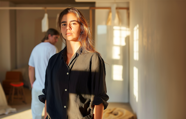 Calm and Serene Indoor Portrait