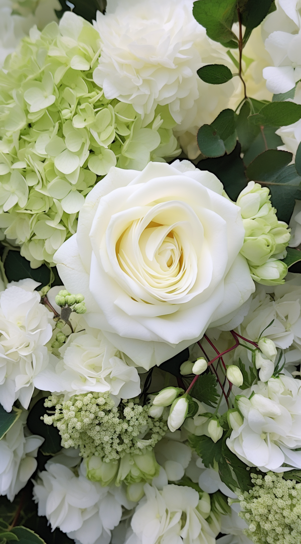 Elegant White Rose Centerpiece