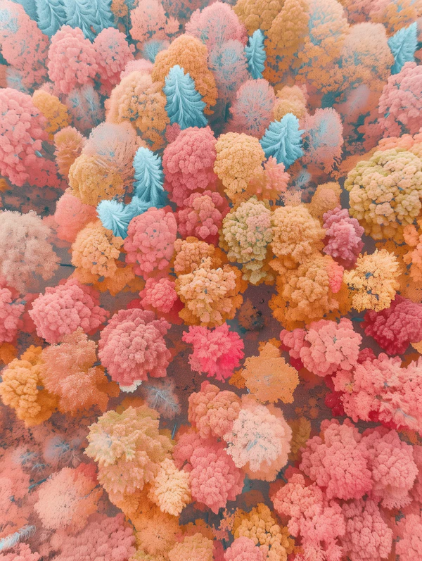 Surreal Pastel Forest