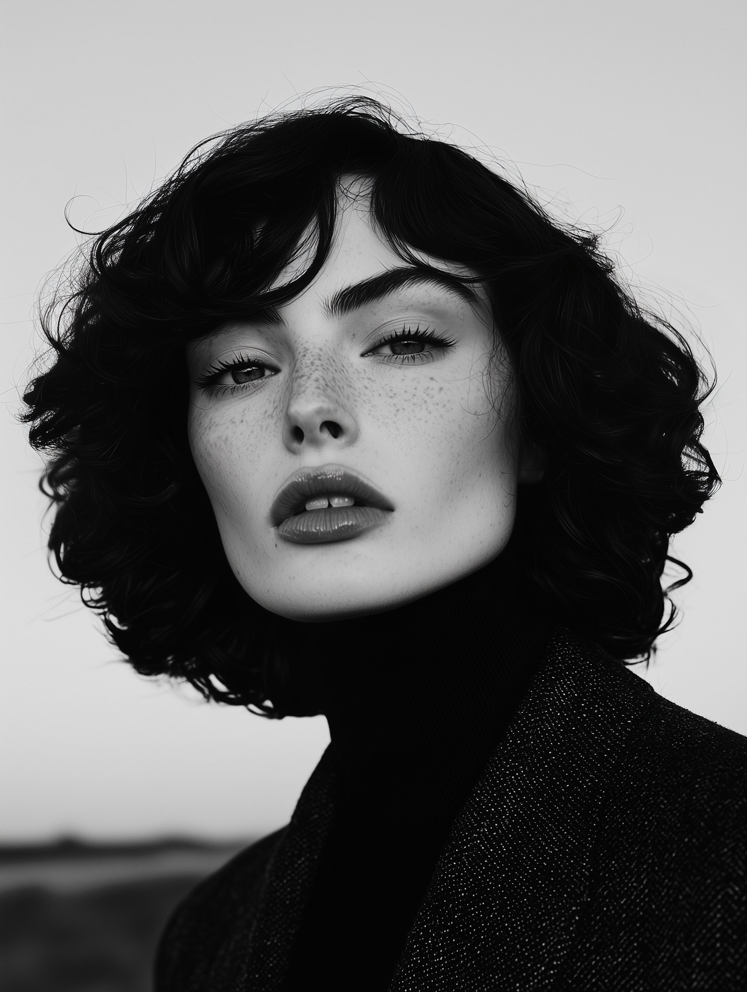 Close-up Portrait with Freckles