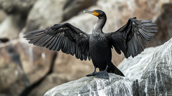 Cormorant on Rock