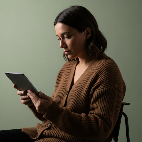 Woman Using Tablet