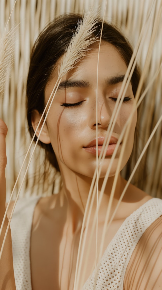 Serene Young Woman in Nature