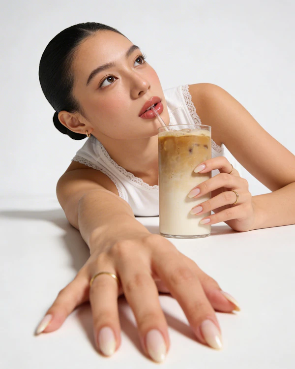 Woman with Iced Coffee