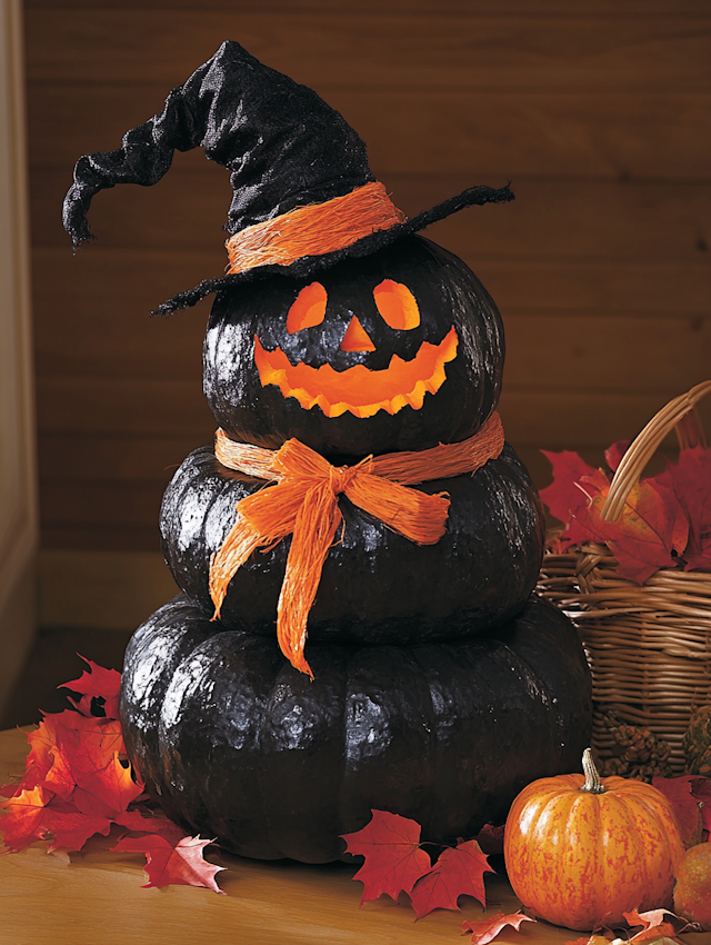 Halloween Pumpkin Stack