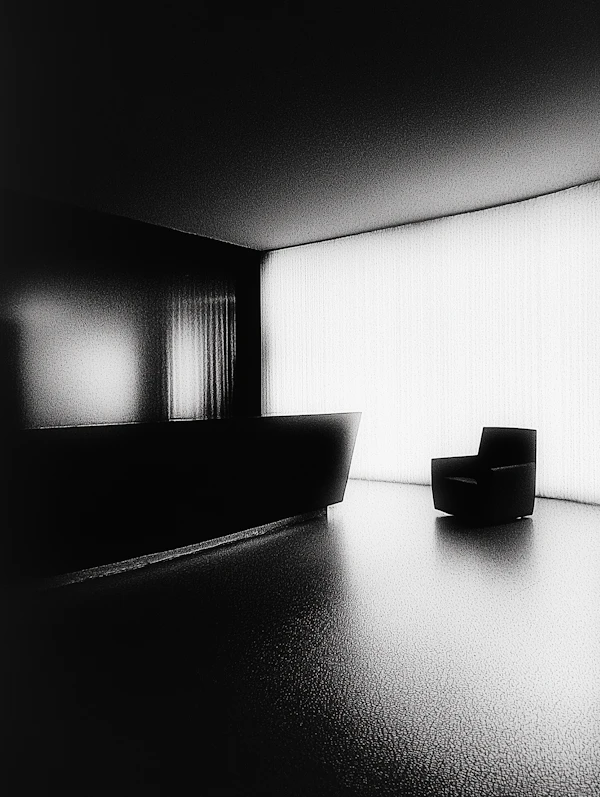 Minimalist Interior with Armchair