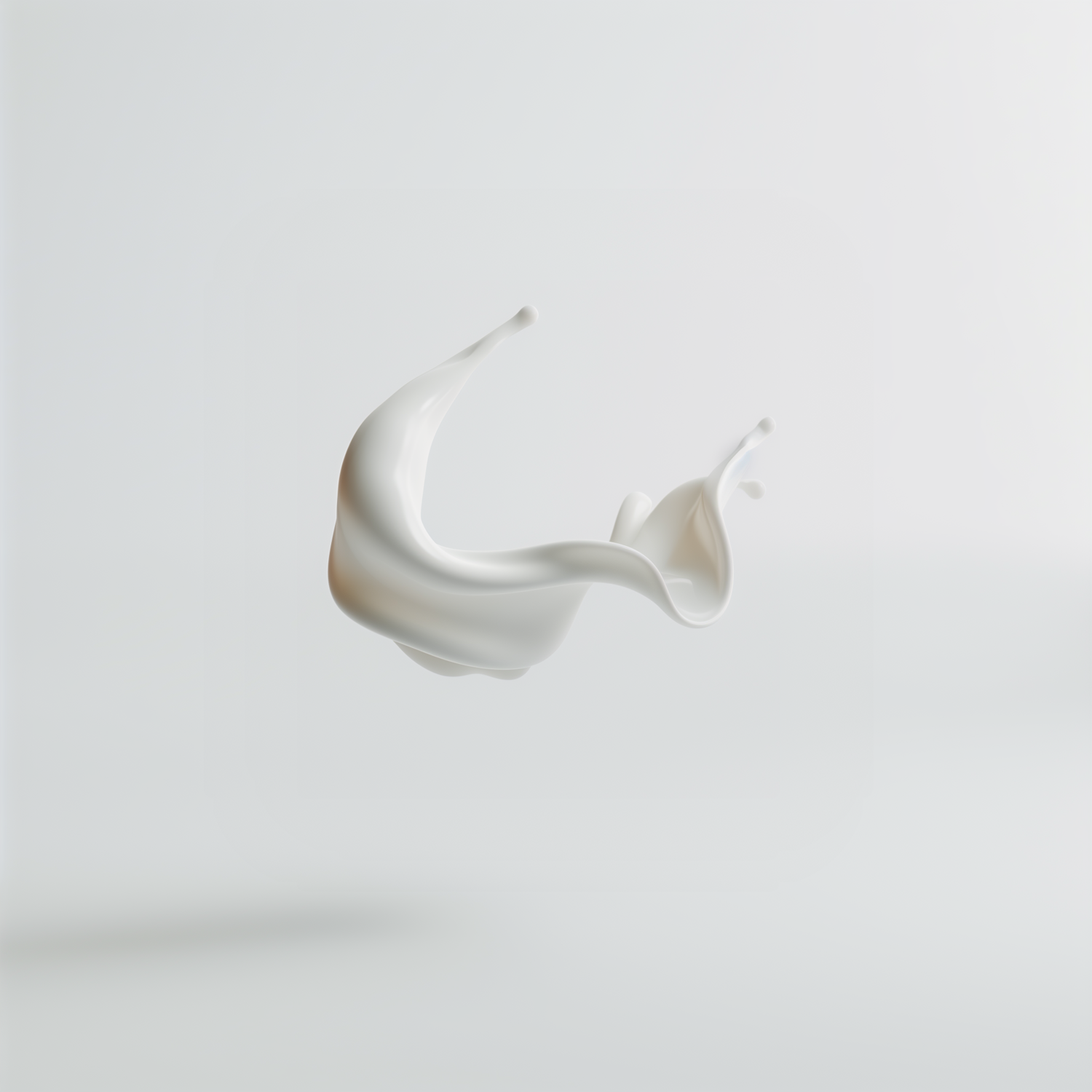 Dynamic White Liquid Splash