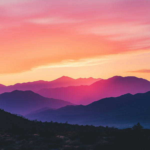 Sunset Mountain Layers