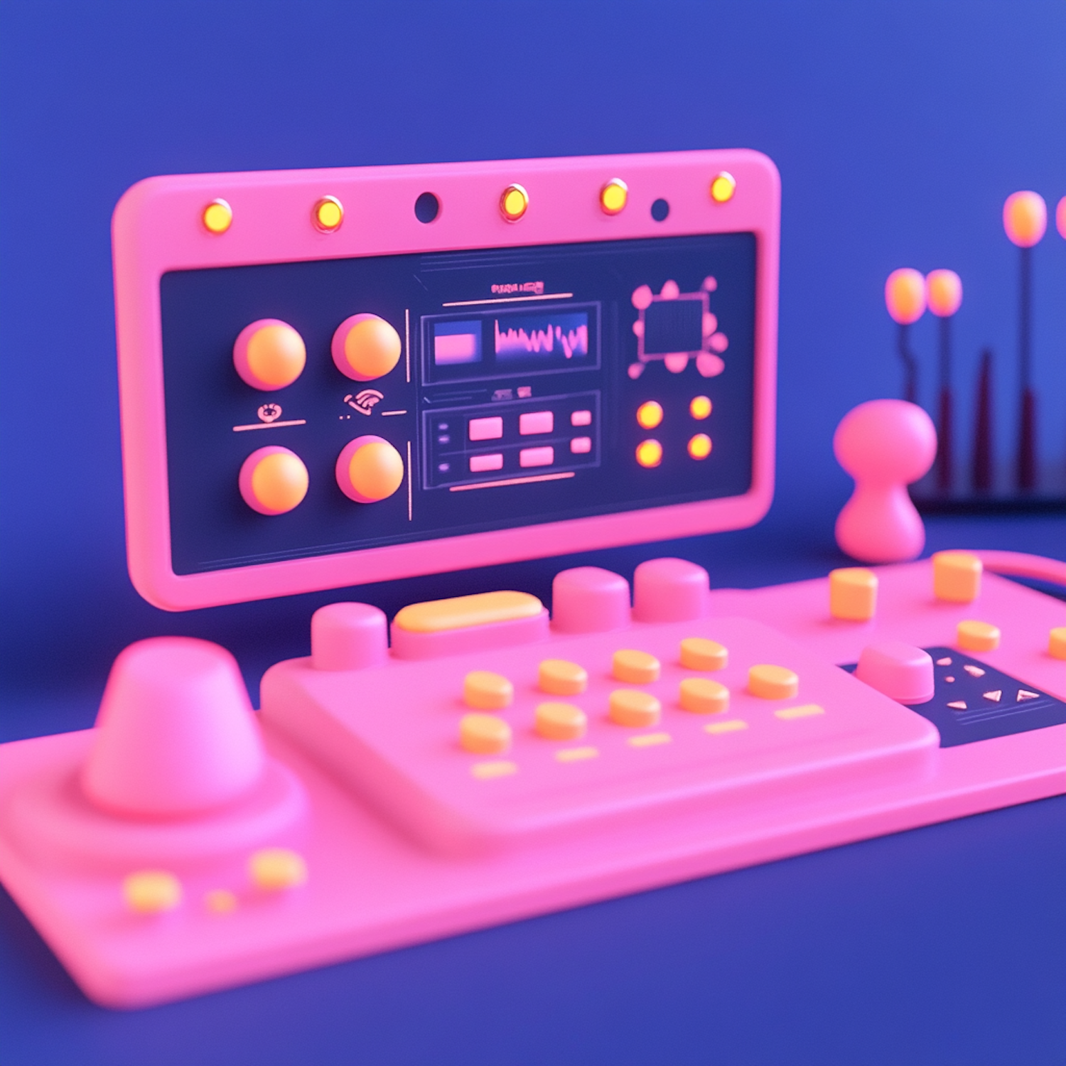 Stylized Music Production Setup