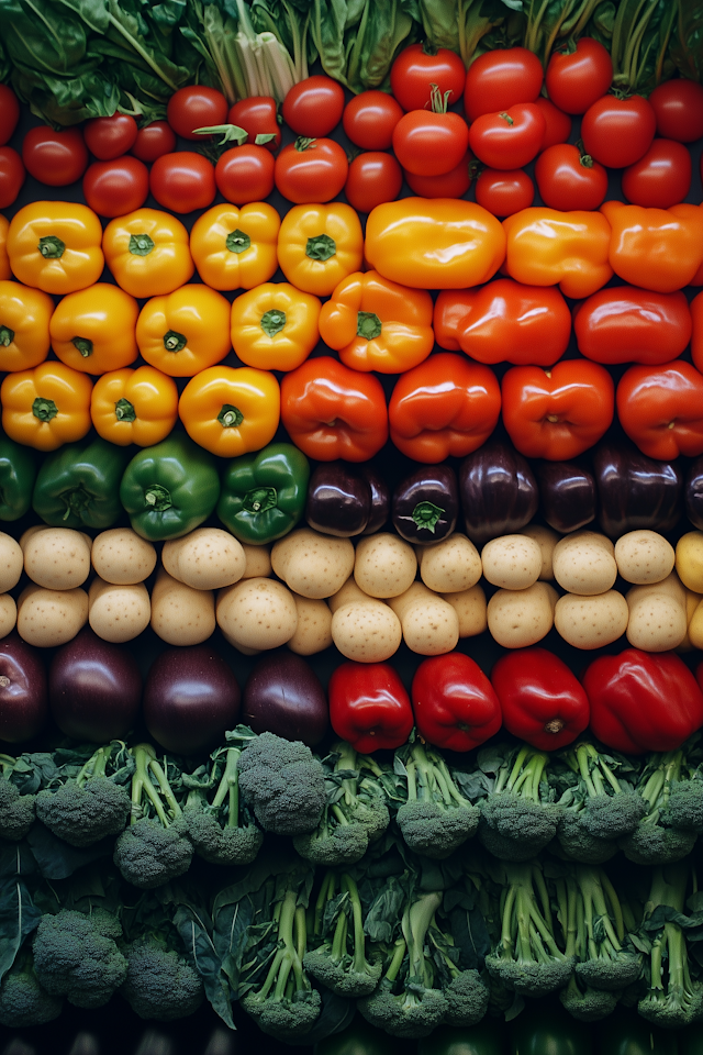 Colorful Veggie Display