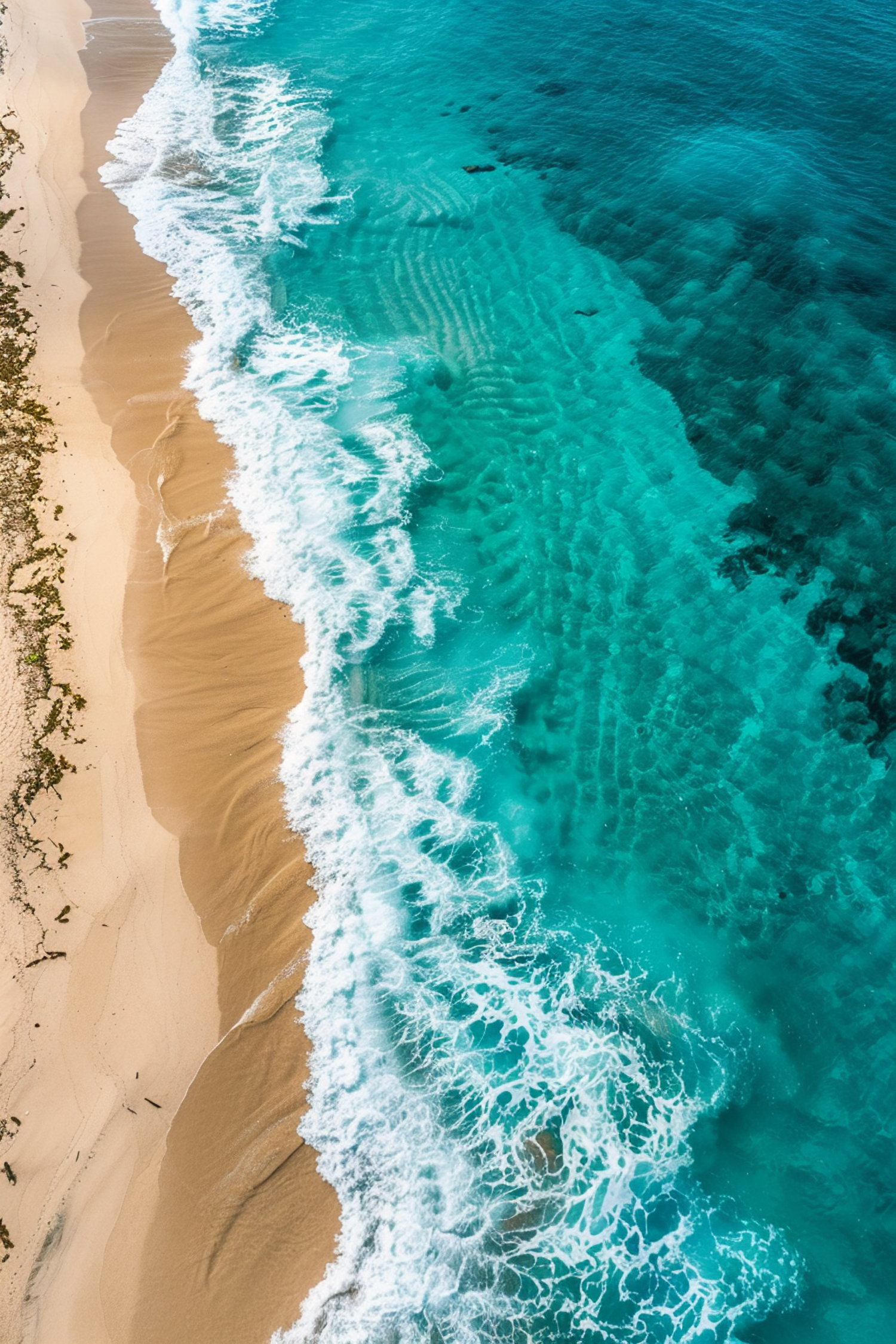 Serene Beach Aerial View