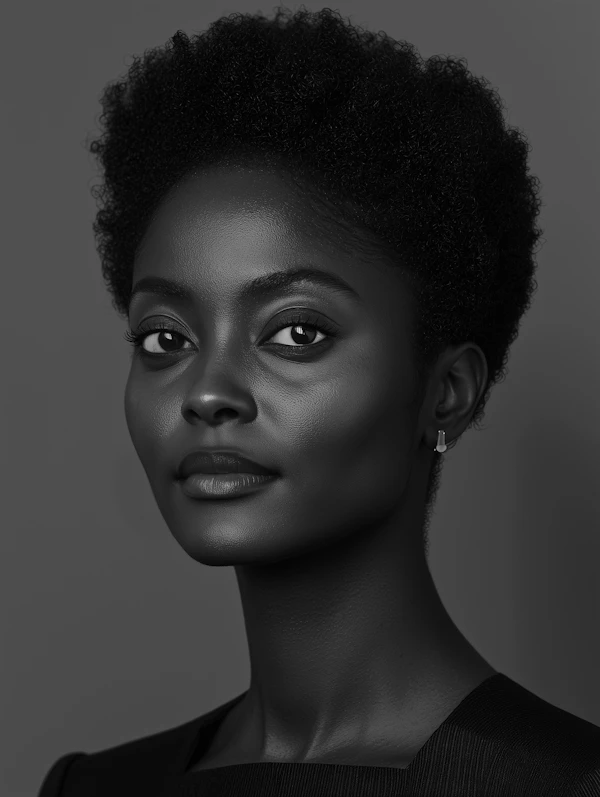 Black and White Portrait of a Woman