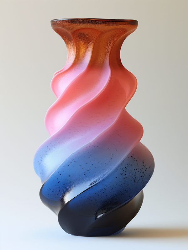 Elegant Swirling Glass Vase