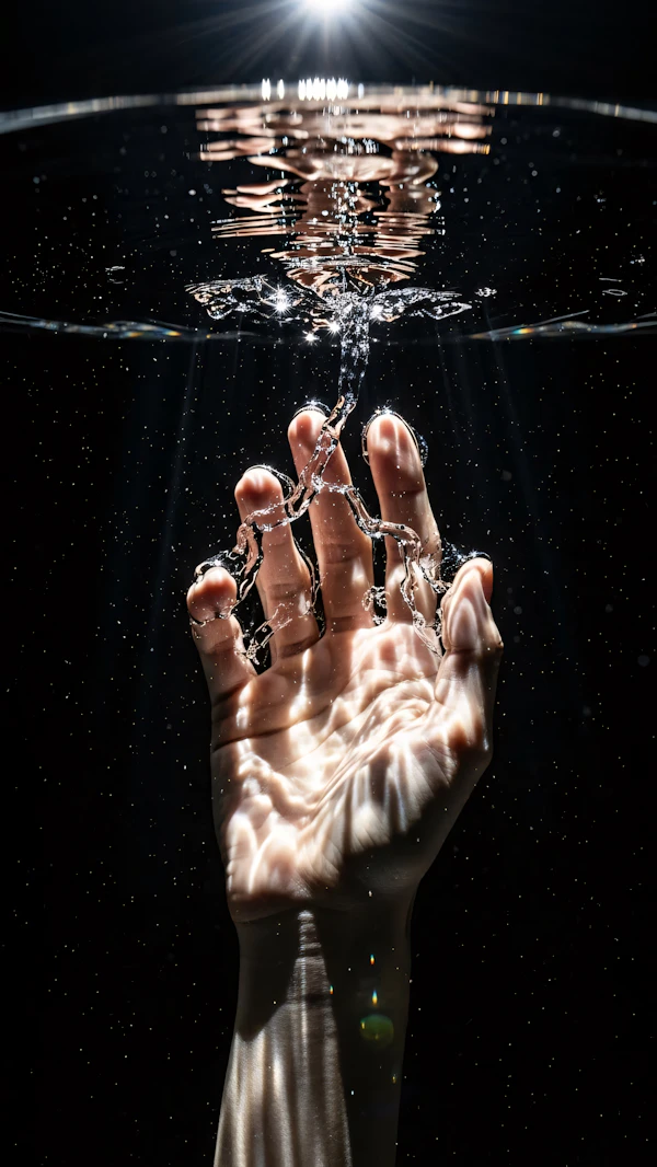 Hand in Rippling Water