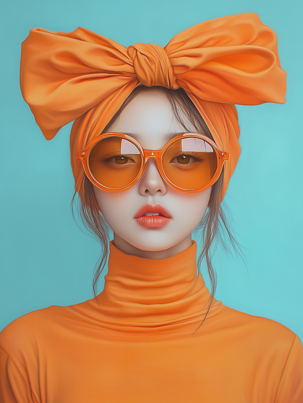 Striking Orange Portrait