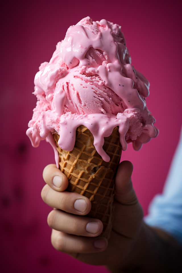 Summery Strawberry Ice Cream Indulgence