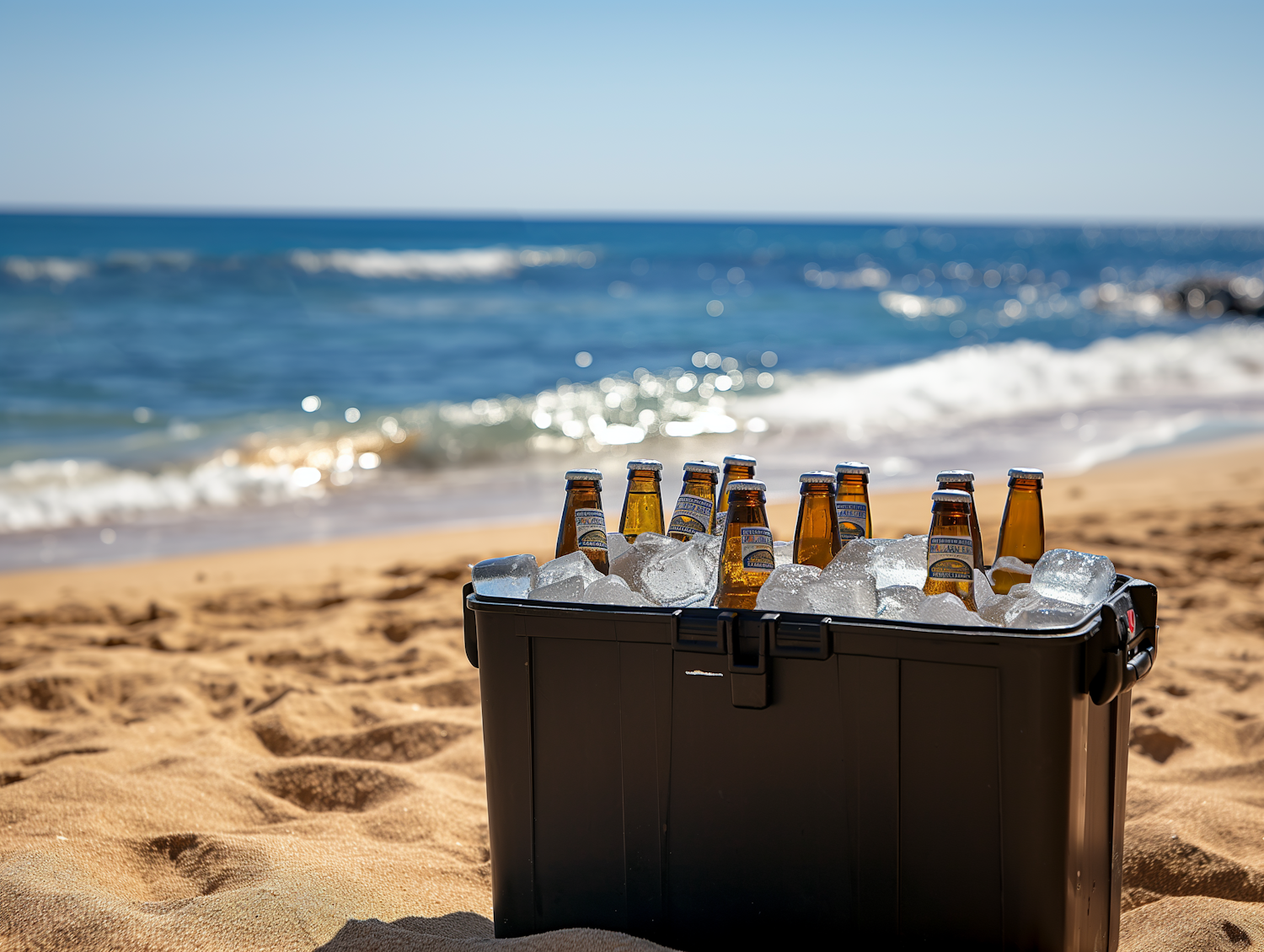 Chilled Beer on Sunny Beach