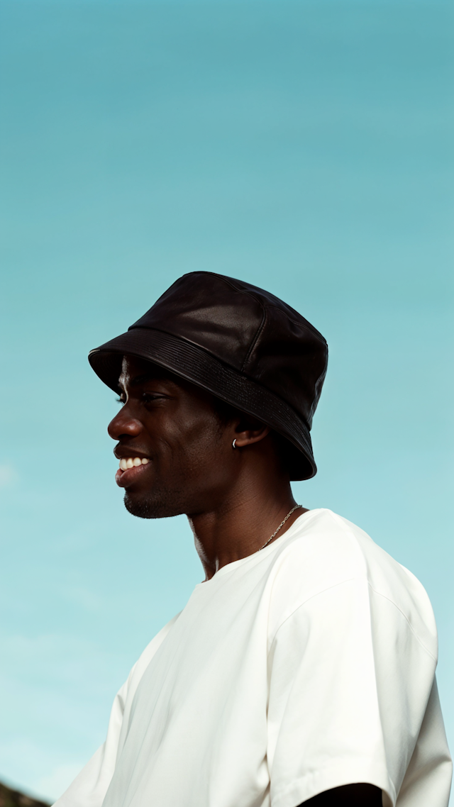 Joyful Man with Bucket Hat