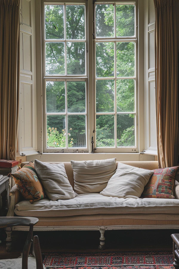 Serene Indoor Scene with Rustic Elegance