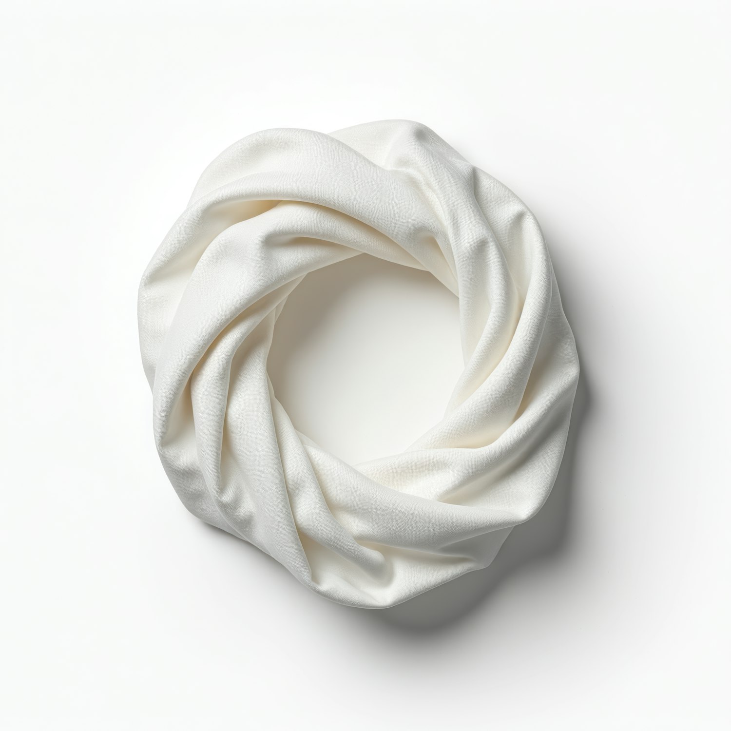 White Silky Scrunchie