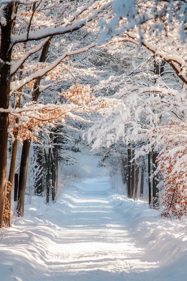 Serene Winter Path