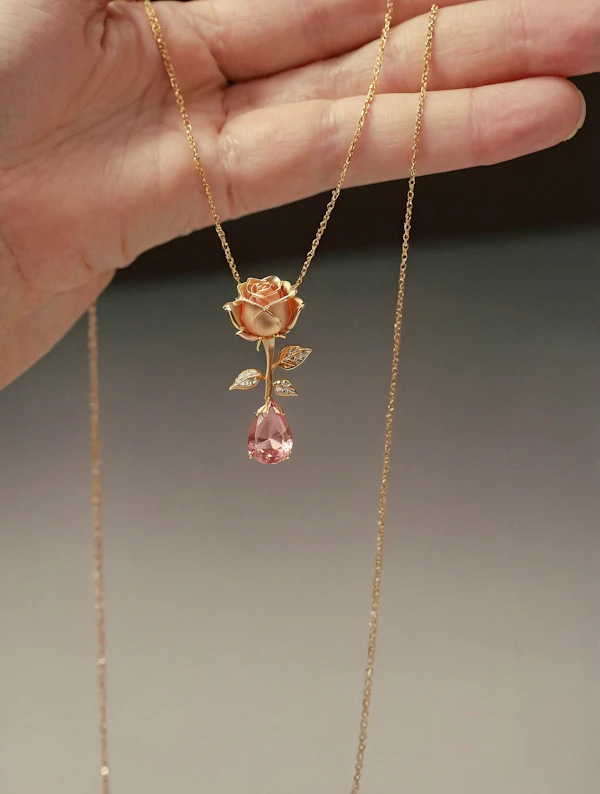 Elegant Rose Necklace