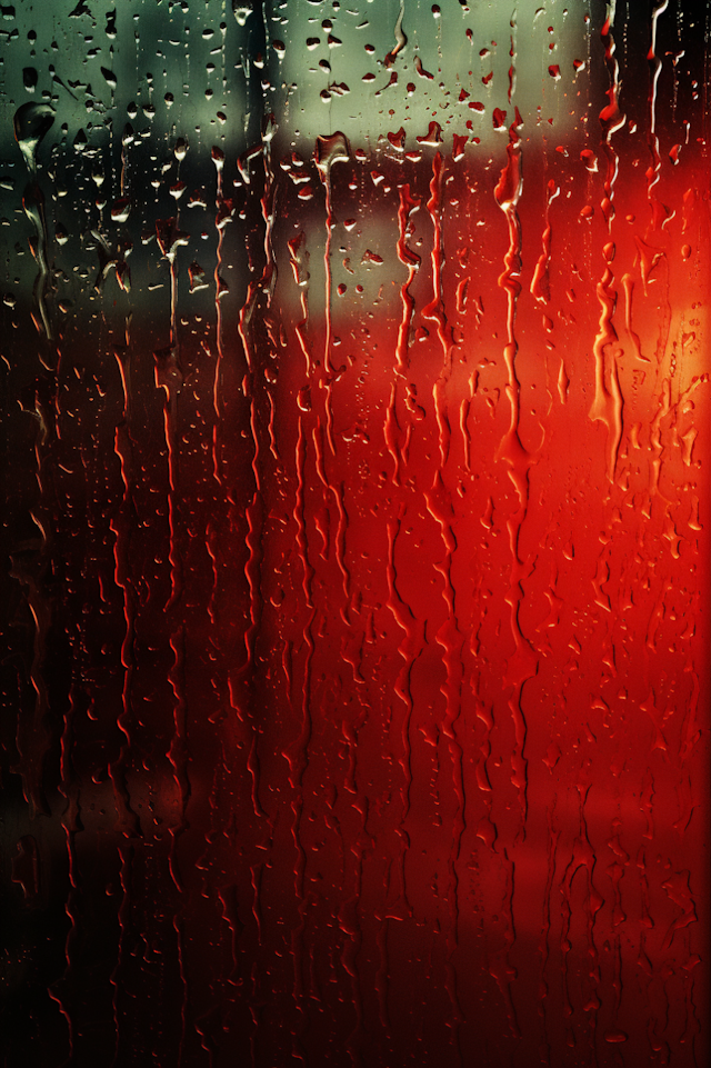 Rainy Hues on Textured Glass