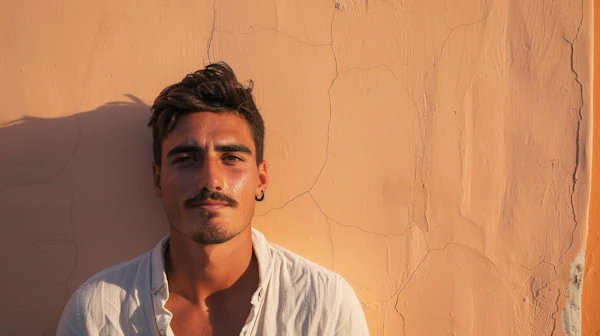Portrait of a Young Man in Golden Hour Light