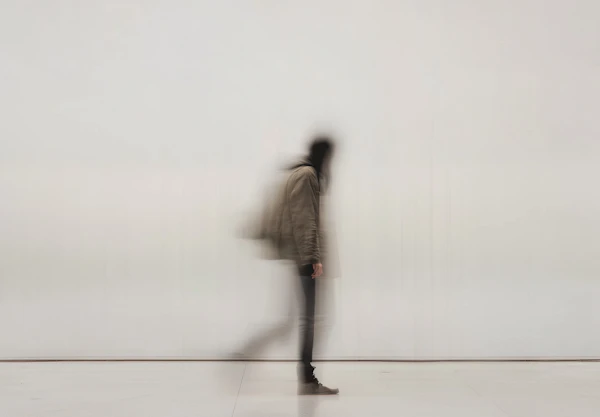 Blurred Walking Figure