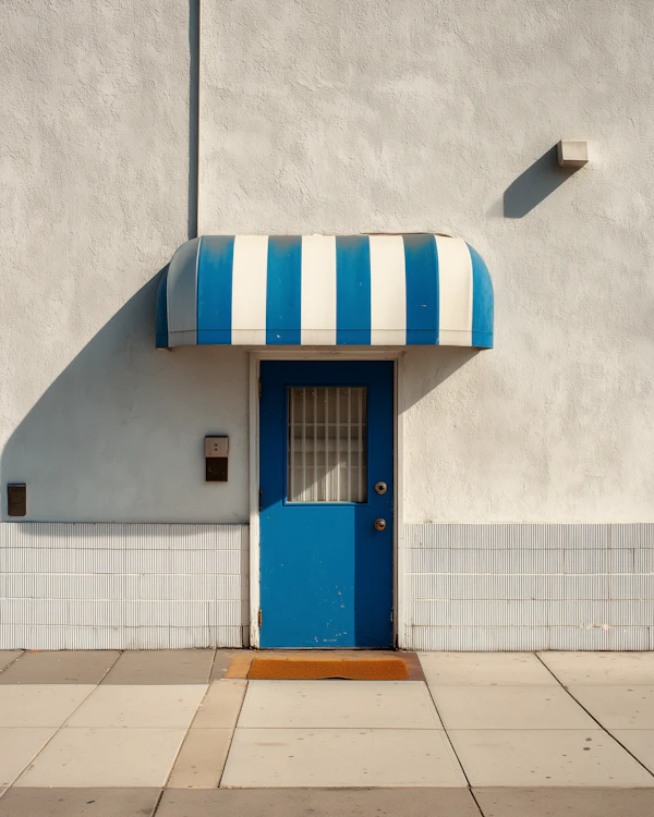 Minimalist Blue Facade