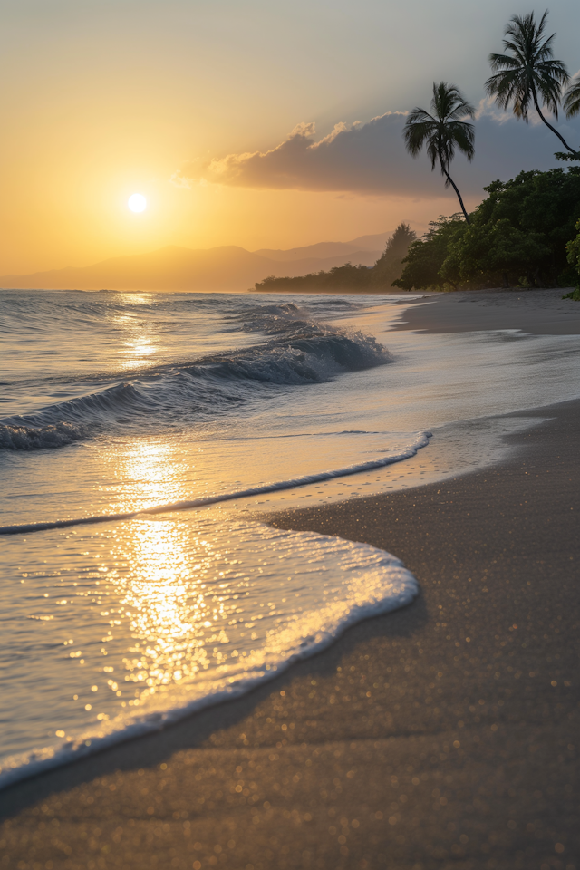 Serene Beach Sunset