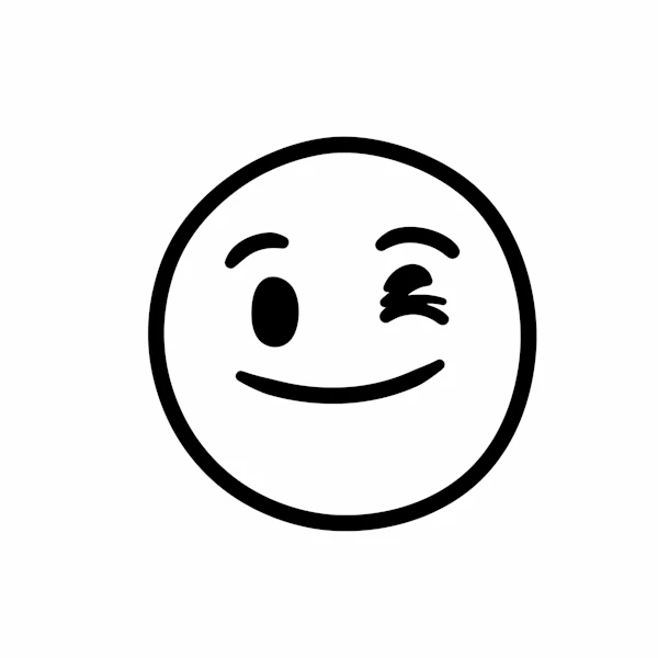 Winking Smiley Illustration