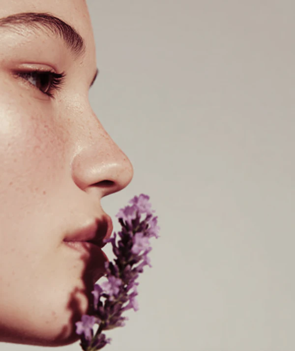 Profile with Flowers